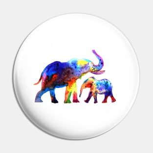 Family elephants Pin