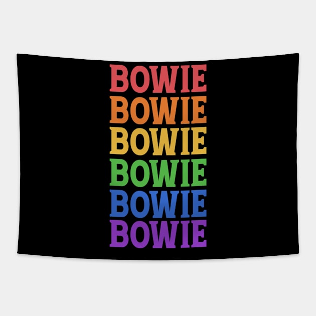 BOWIE COLORFUL CITY Tapestry by OlkiaArt