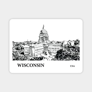 Wisconsin State USA Magnet