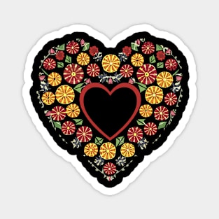 Floral Heart of Flowers Valentines Day Magnet