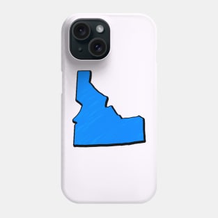 Bright Blue Idaho Outline Phone Case