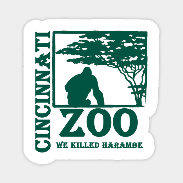 Cincinnati Zoo Logo Killed Harambe Harambe Magnet Teepublic