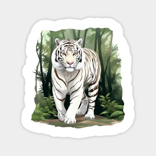 White Tiger From India Magnet