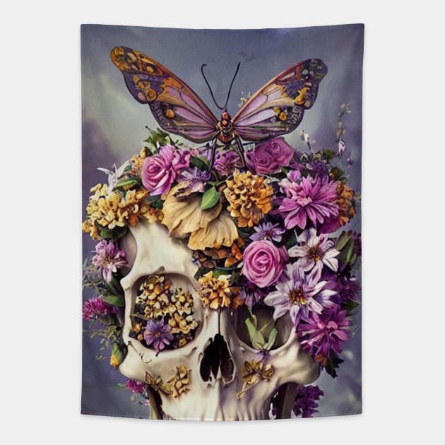 Bones and Botany Tapestry by levelsart