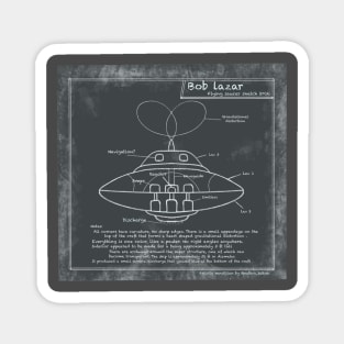 Bob lazar flying saucer sketch Magnet