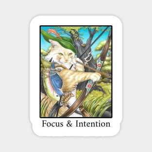 Cat Hunter - Focus & Intention - Black Lettering Version Magnet