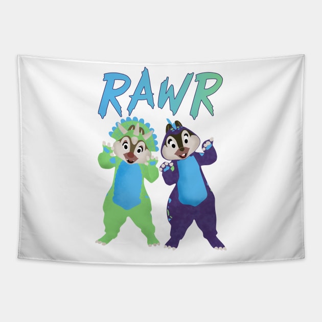 Rawr! Tapestry by Yellow Hexagon Designs