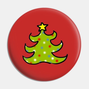 colorful Christmas tree Pin