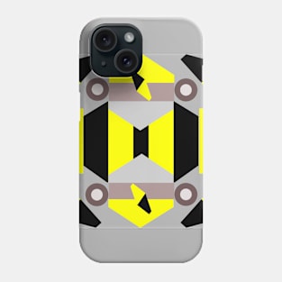 Composition in yellow, black and gray undertones Phone Case