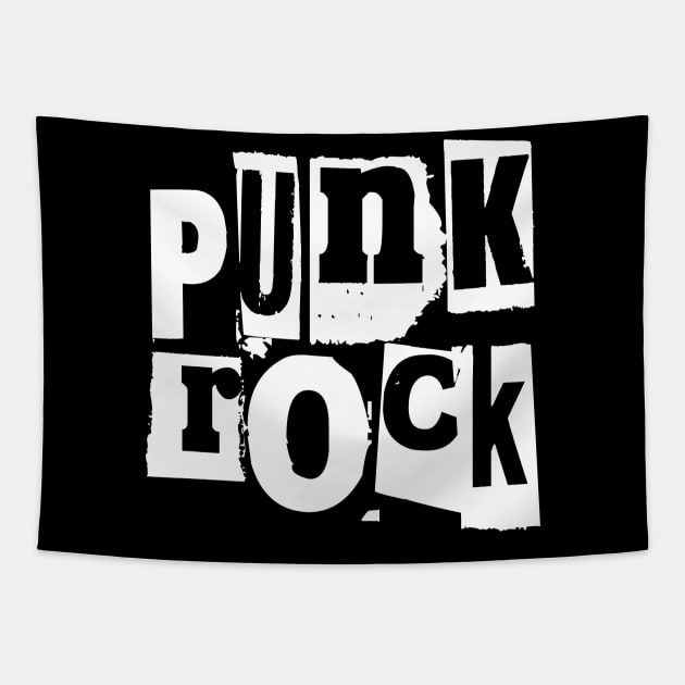 Punk Rock Stencil Tapestry by EddieBalevo
