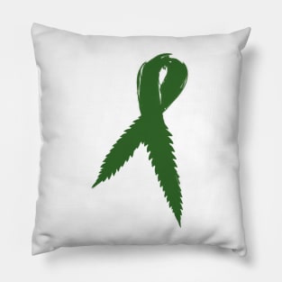 Medical Marijuana Ribbon Pillow