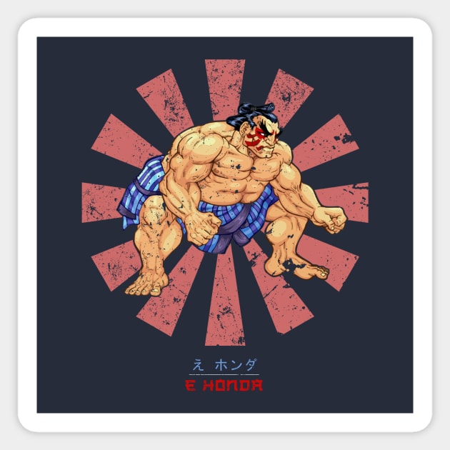 Guile Street Fighter Retro Japanese - Street Fighter - Sticker