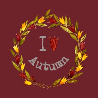 I love Autumn - Pocket Size T-Shirt