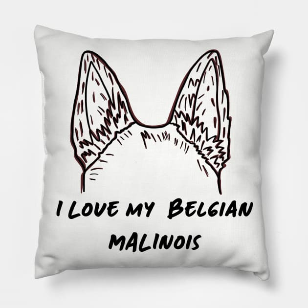 Belgian Malinois Love Pillow by rmcbuckeye