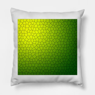 Glass broken gree and yellow Pillow
