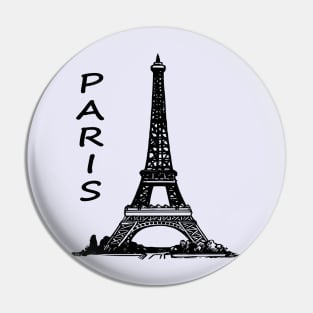 Paris Eiffel Tower City Of Romance And Love Pin