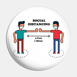 Social Distance Please Pin