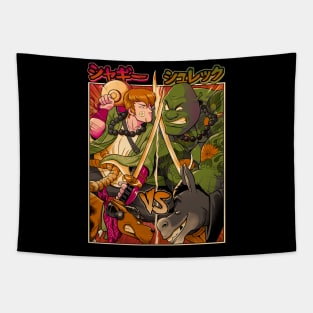 Samurai Sukubi VS Shurekku Tapestry