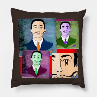 Salvador Dali collage - Spanish Surrealist Painter Pillow