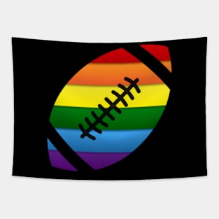 Rugby Gay Pride Lgbt Rainbow Flag Tapestry