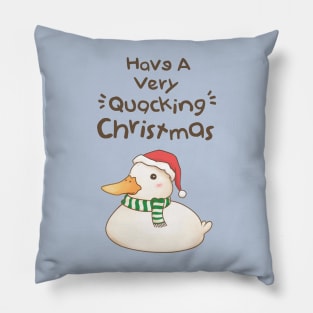 Have A Very Quacking Christmas Cute Duck Pillow