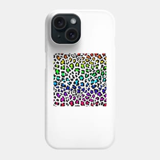 Rainbow Gradient Leopard Print Phone Case