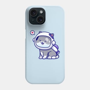 Cute Cat Astronaut Sitting Cartoon Phone Case