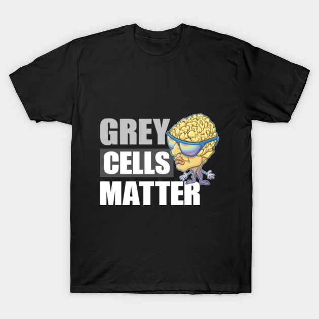 Discover Grey Cells Matter - Brain Cartoon for dark colours - Brain Cartoon - T-Shirt