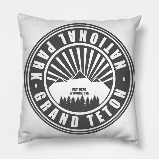 Grand Teton National Park Wyoming USA Pillow by ChrisWilson