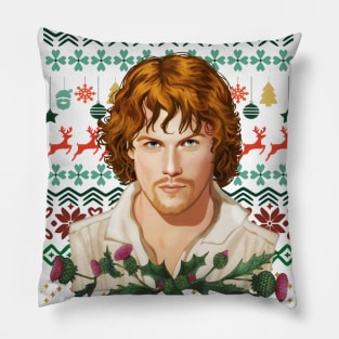 Jamie Fraser Ugly Christmas Sweater Pillow