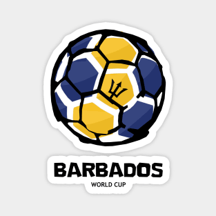 Barbados Football Country Flag Magnet