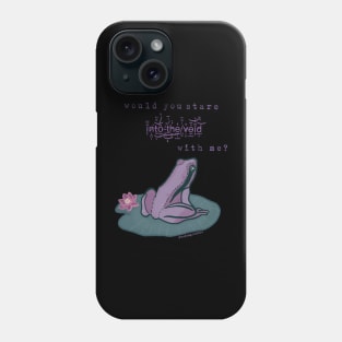 Would you stare into the void with me? Frog (transparent version) Phone Case
