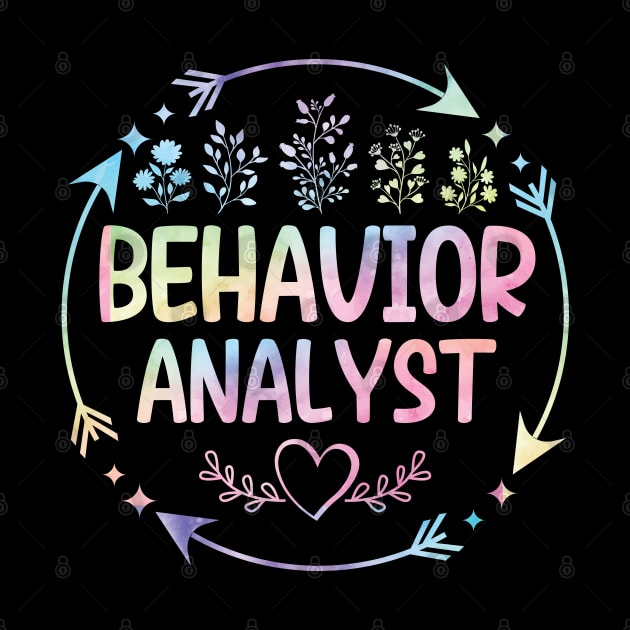 Behavior Analyst cute floral watercolor by ARTBYHM