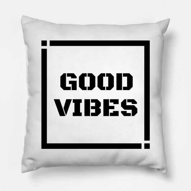 Good vibes Pillow by Hoperative