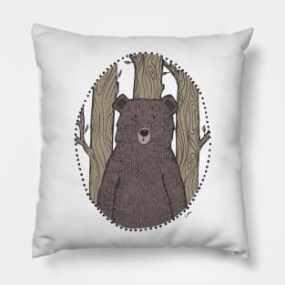 Portrait of a Bear Pillow