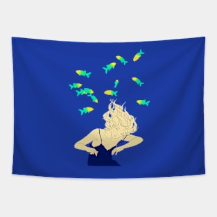 Blue water Tapestry