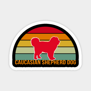 Caucasian Shepherd Dog Vintage Silhouette Magnet