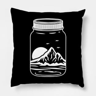 Mason Jar Mountains Pillow