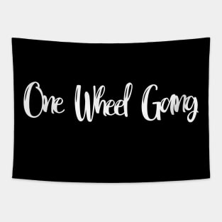 One Wheel Gang Unicycling Tapestry