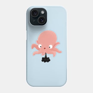 Cute pink baby octopus cartoon humour Phone Case