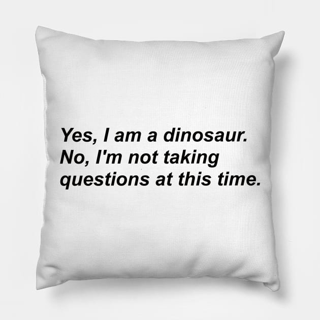 I am a dinosaur Pillow by fionatgray