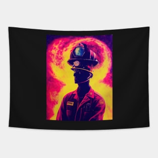 Firefighter Hallowee T-Shirt Tapestry