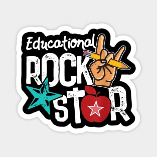 Educational Rockstar Teacher Gift Back to School Gift Magnet