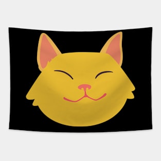 Cat face happy Tapestry