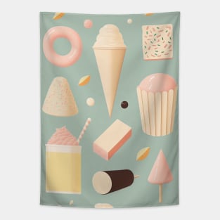 Sweet Treats - Pastel Colored Pattern Tapestry