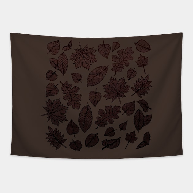 Brown Autumn Season Digital Painting Tapestry by Glenn Landas Digital Art