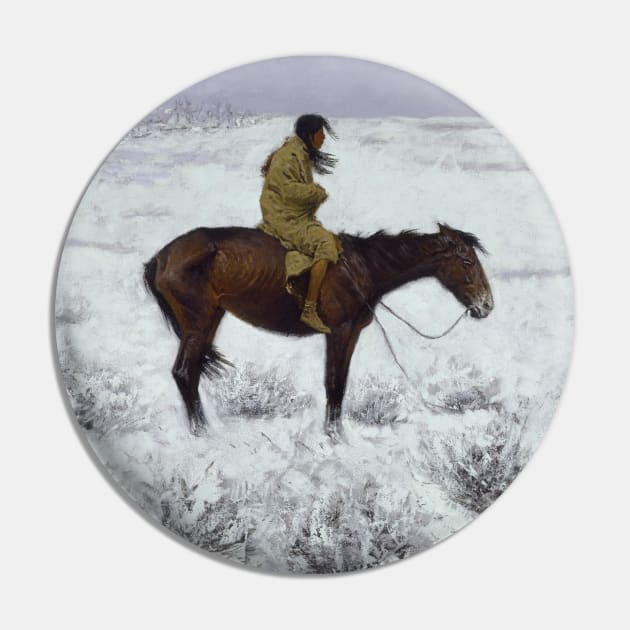 The Herd Boy by Frederic Remington Pin by Classic Art Stall