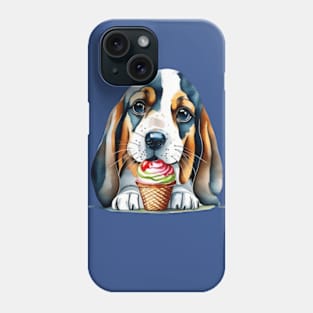 Cute dog eating ice cream gift ideas for all Phone Case