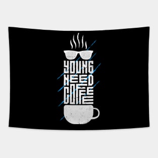 Young Need Coffee Tapestry