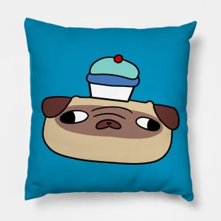 Cupcake Pug Face Pillow